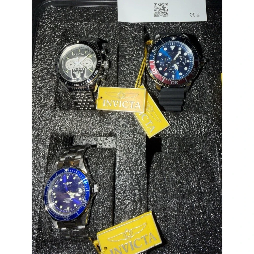 Invicta Swiss Watches Lot Of 5 All‎ New With Raiders Case